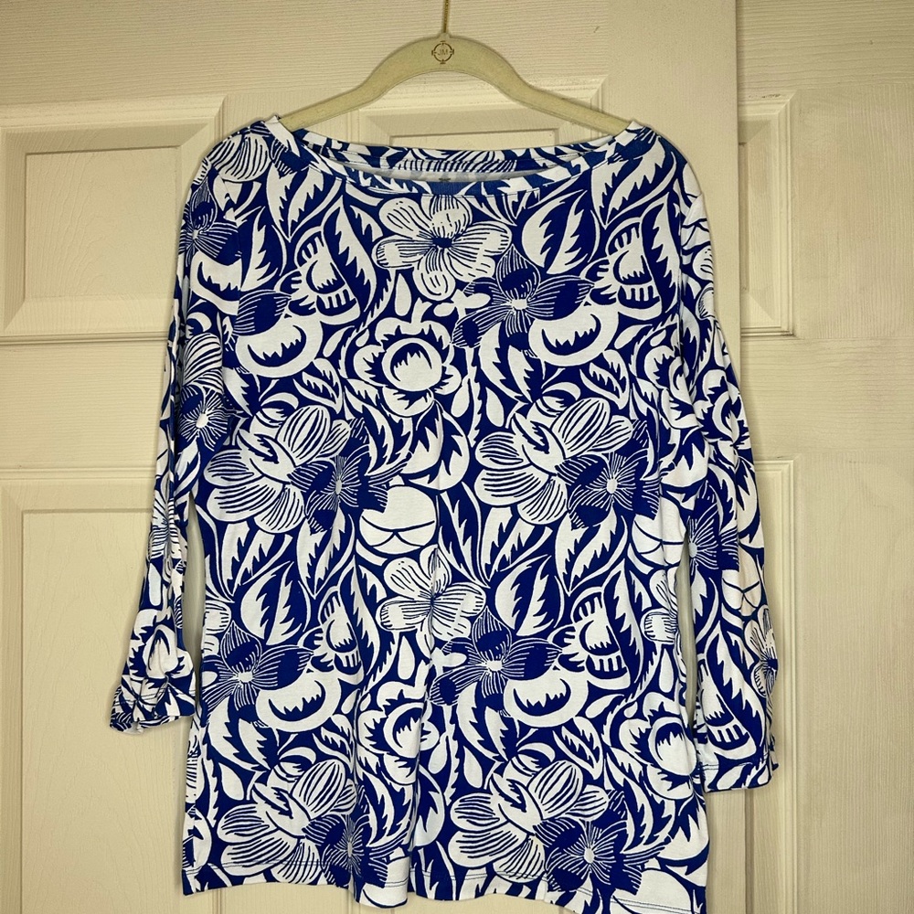 Talbots floral knit top.